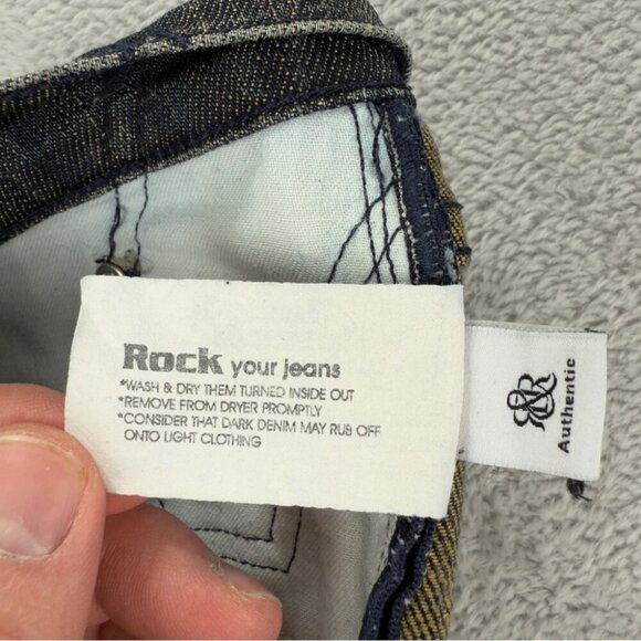 Rock & Republic Women's Sz 30x30 Distressed Five Pocket Denim Jeans Embroidered - Picture 8 of 14